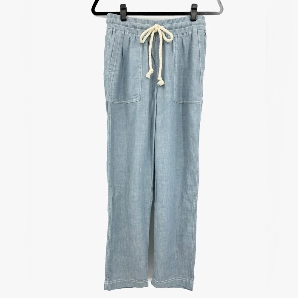 Faherty Drawstring Linen-Blend Pants Size S - Picture 2 of 15